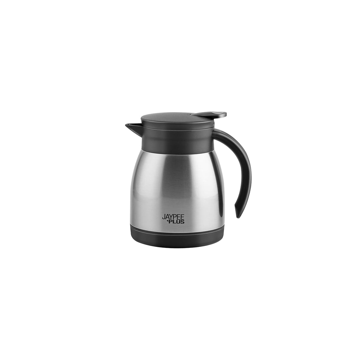 Jaypee Plus Elegant ISI Certified Stainless Steel Insulated Carafe 500 ml Kettle Double Wall Vacuum Flask Heat & Cold Retention | Easy to Carry for Kitchen, Office, Outdoor & Restaurant, Silver