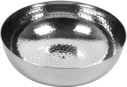 Prabha Tasla Capsule Bottom Without Lid Hammered Dia 17cm_Cap 1.0L