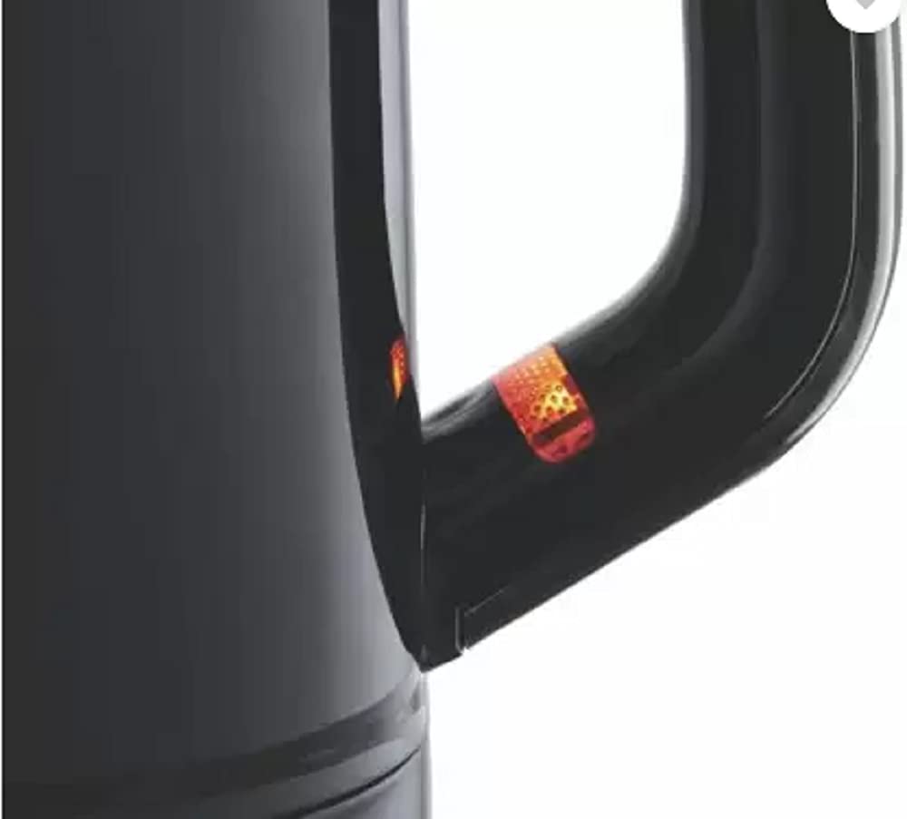 Borosil Eva Cool Touch 0.6 liter Stainless Steel Kettle Electric Kettle (Black), 750 Watts