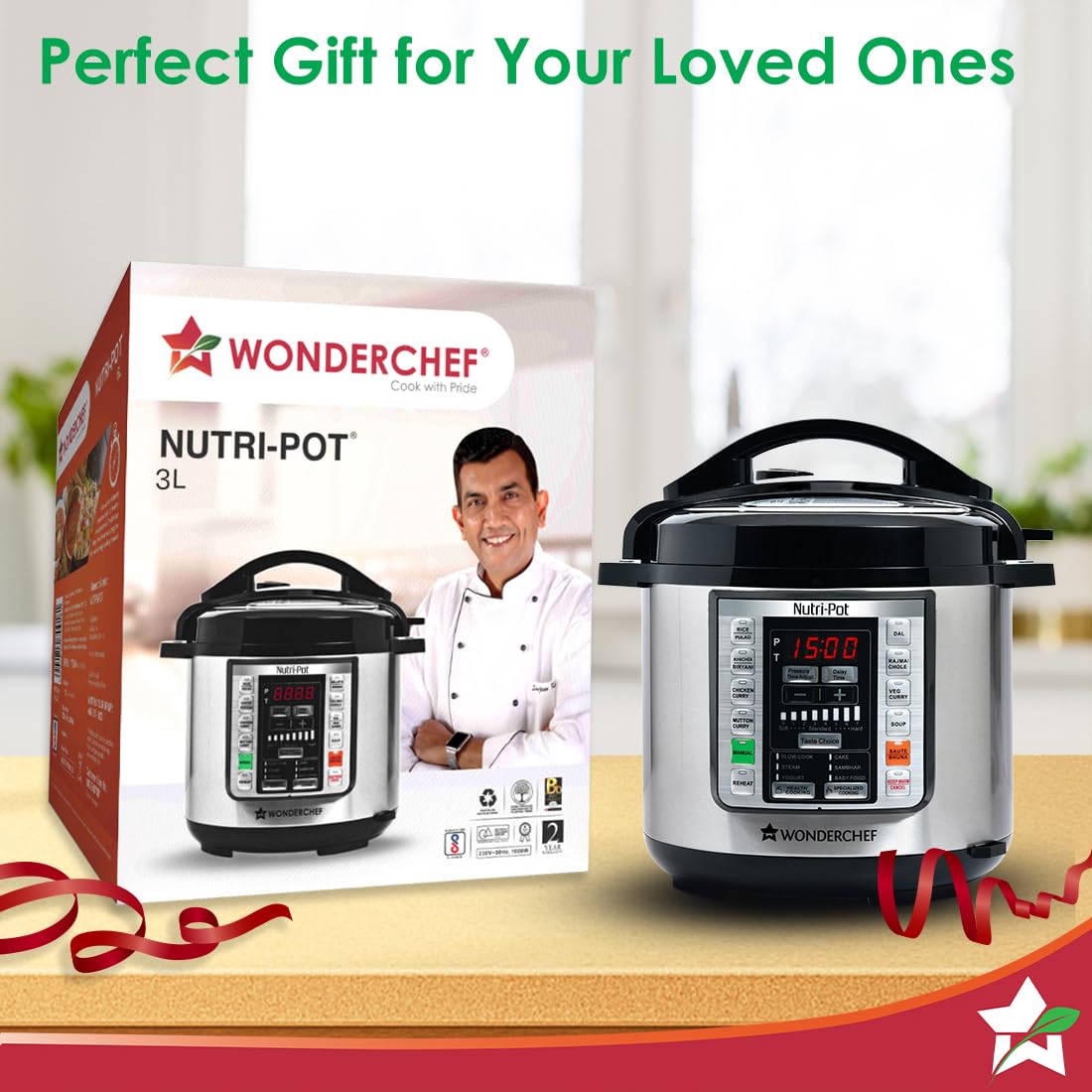 Wonderchef Nutri-Pot Electric Pressure Cooker with 7-in-1 Functions|18 pre-set functions|