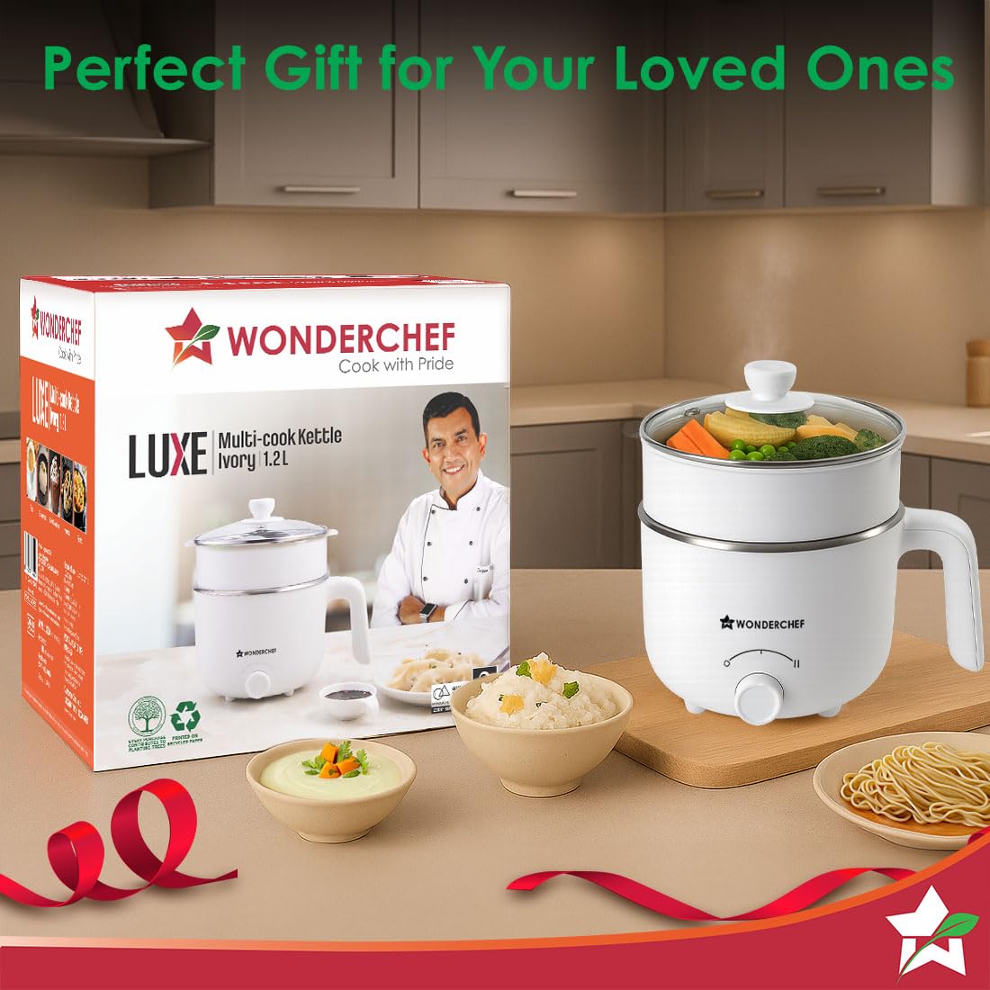 Wonderchef Luxe Multi Cook Kettle 1.2 L 600W