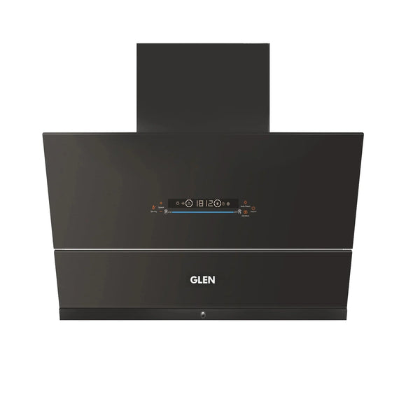 Glen Auto Clean Glass Filterless Chimney with Inverter Technology, BLDC Motor 75 cm 1400 m3/h -Black (6074 AC)