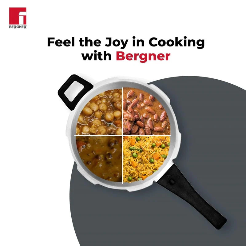 Bergner Tri-Max Junior Triply 1.5 Litres Pressure Cooker, Triply Body, Outer Lid Pressure Cooker