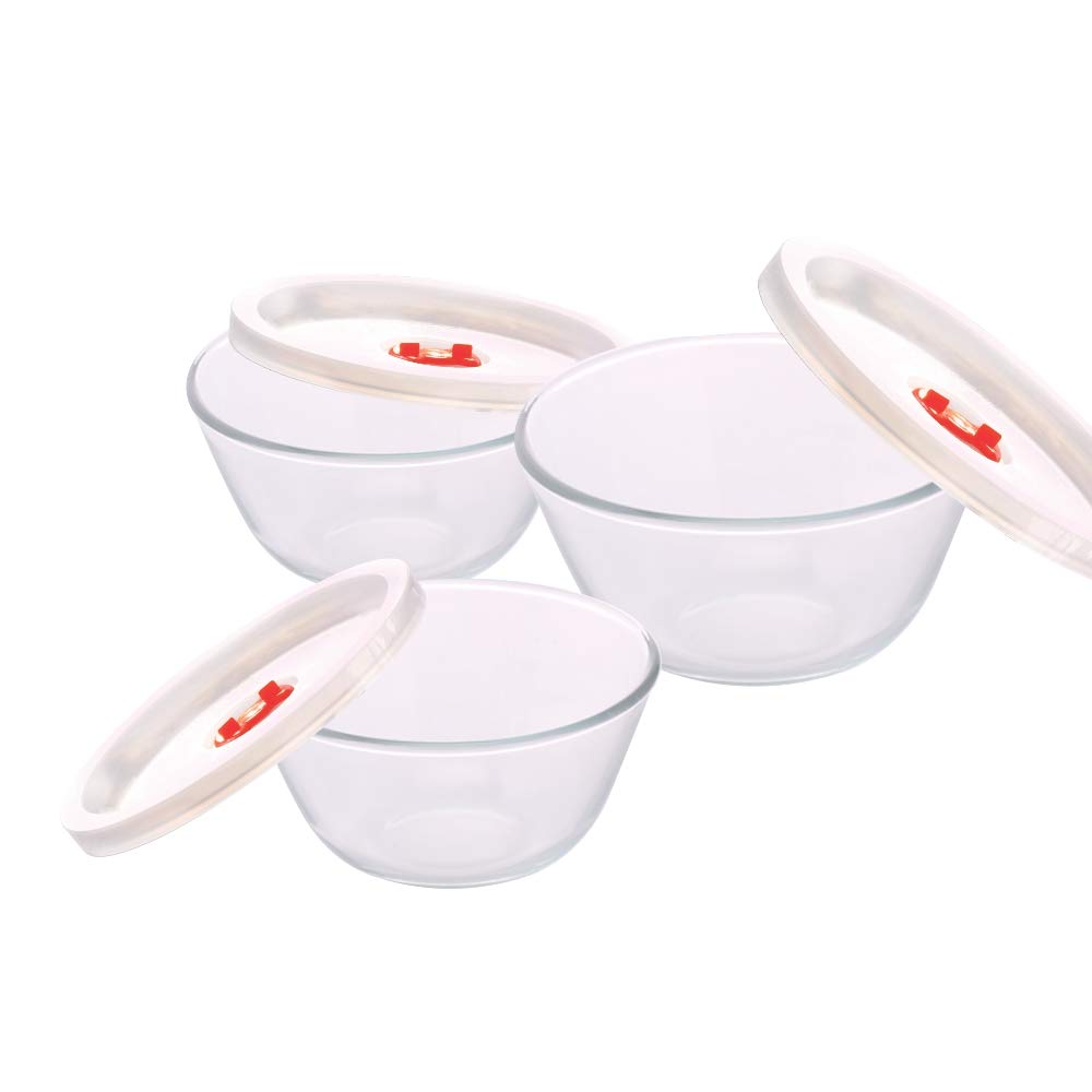 Buy Mixing Bowl w Blue Lid Set of 3 500 ml + 900 ml + 1.3 L at Best Price  Online in India - Borosil