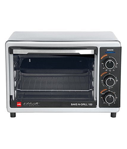 Cello Bake N Grill 100 1000-Watt Oven Toaster Griller (Stainless steel Black)