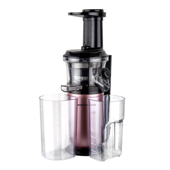 Morphy Richards Kenzo Cold Press Slow Juicer, 150 W Powerful DC Motor, 60 RPM Speed, With Stainless Steel Filter and REV Button, Rose Gold