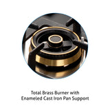 Glen 3 Burner Glass Hob Top Mini Triple Ring Burner Total Brass Burners Auto Ignition (1073XLSQHTTDBTRMG)