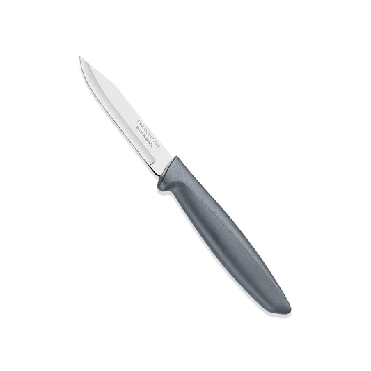 TRAMONTINA Plenus Stainless Steel Vegetable and Fruit Knife / 7cm /2.7" | Grey | Straight/Plain Edge Knife | Polypropylene Handle | Dishwasher Safe | 5 Year Warranty