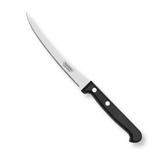 Tramontina Ultracorte 5" Antimicrobial Stainless Steel Tomato Knife Micro Serrated Blade - Polypropylene Handle (Black)