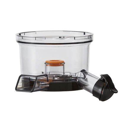Borosil Health Pro 200W Cold Press Slow Juicer | 600ml Pulp Collector with 600ml Juice Container with Feeder Tube Tray | Whole Fruit & Vegetables Juice Extractor | Low Noise | Overheat Protection