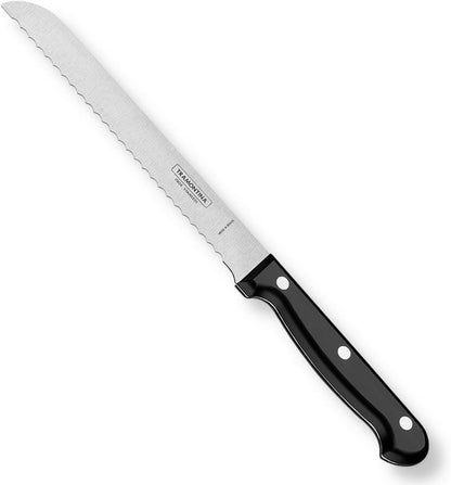 Tramontina Ultracorte 7 Inches Bread Knife with Stainless Steel Blade and Black Polypropylene Handle