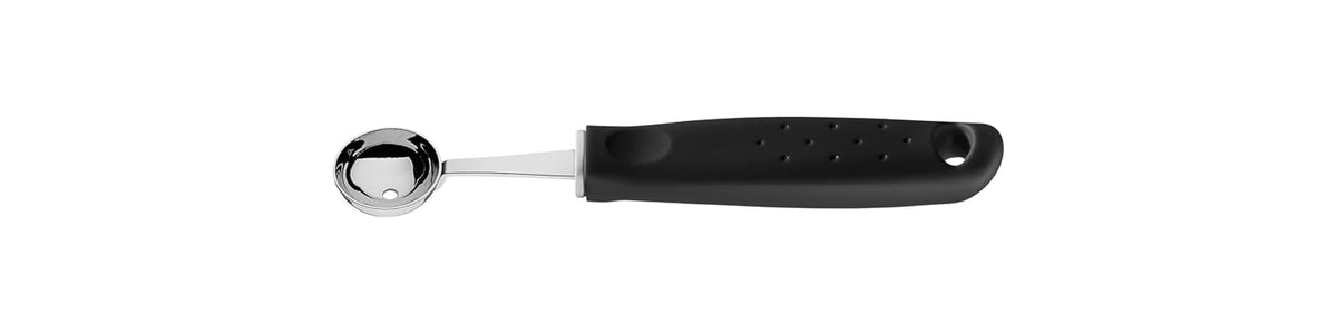 Tramontina Utilita Melon Baller – 2.4 cm Stainless-Steel Scoop with Polypropylene Black Handle – for Melon, Watermelon, Cantaloupe, Avocado, Butter Balls