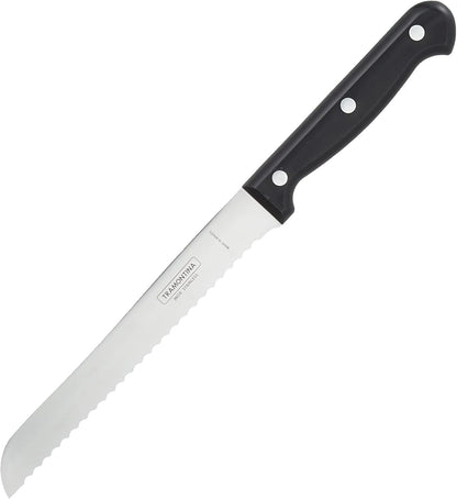 Tramontina Ultracorte 7 Inches Bread Knife with Stainless Steel Blade and Black Polypropylene Handle