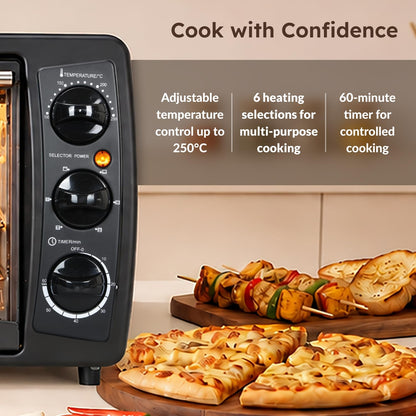 Prestige POTG 19 PCR 19 Liters Oven Toaster Grill, Black