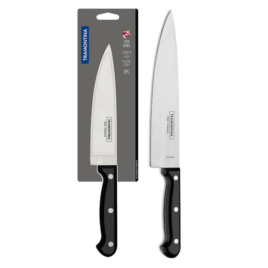 TRAMONTINA Ultracorte 15cm / 5.9" Chef Knife | Stainless Steel Blade Kitchen Knife | Chopping/Vegetable Knife | Plain/Straight Edge | Polypropylene Handle | Made in Brazil | 5 Year Warranty
