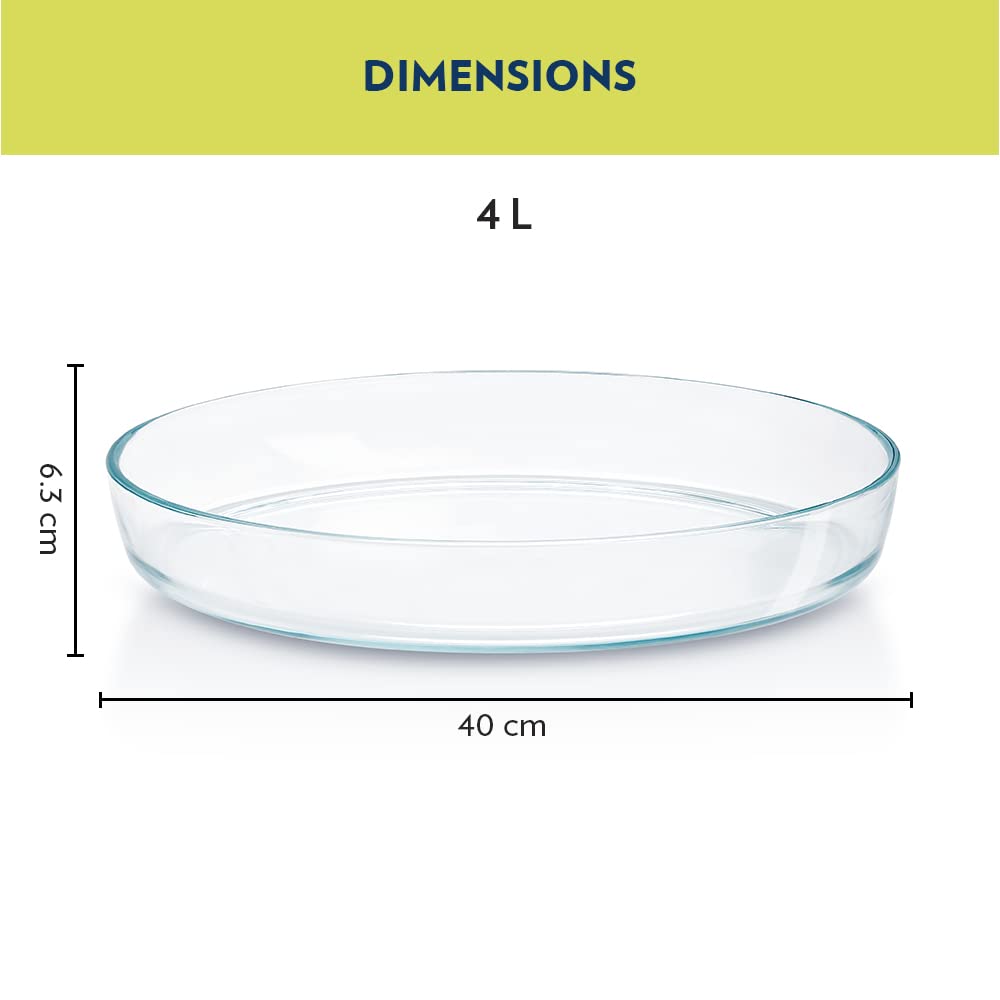 Borosil - Oval Dish (4 L, Transparent)