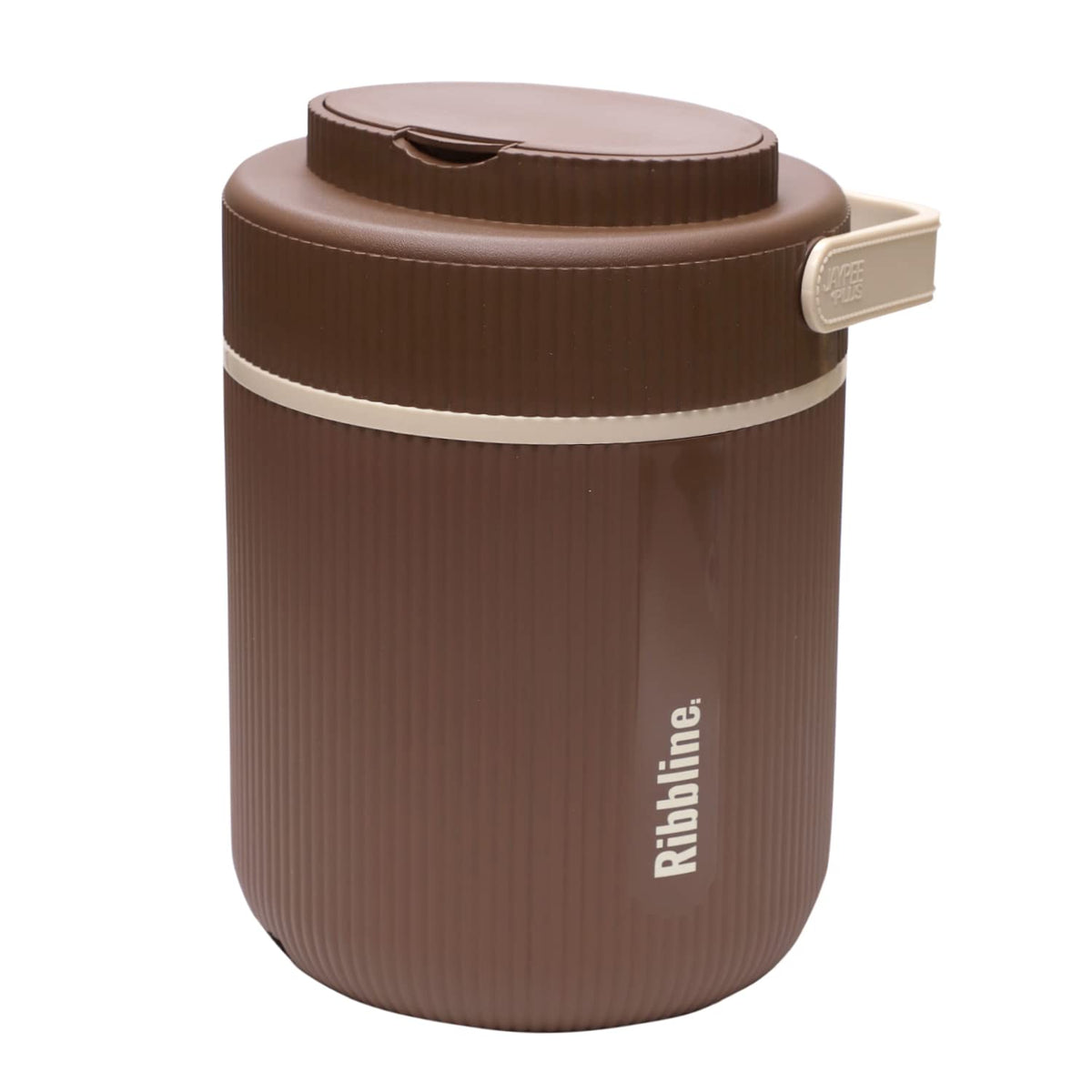 Jaypee Plus Ribbline Electric Lunch Box with 3 Stainless Steel containers 300X3 ml Lunch Box for Office, Travel Easy to Carry Handle Convenience case for Power Cord Food Grade, Brown