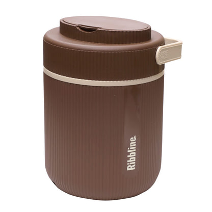 Jaypee Plus Ribbline Electric Lunch Box with 3 Stainless Steel containers 300X3 ml Lunch Box for Office, Travel Easy to Carry Handle Convenience case for Power Cord Food Grade, Brown