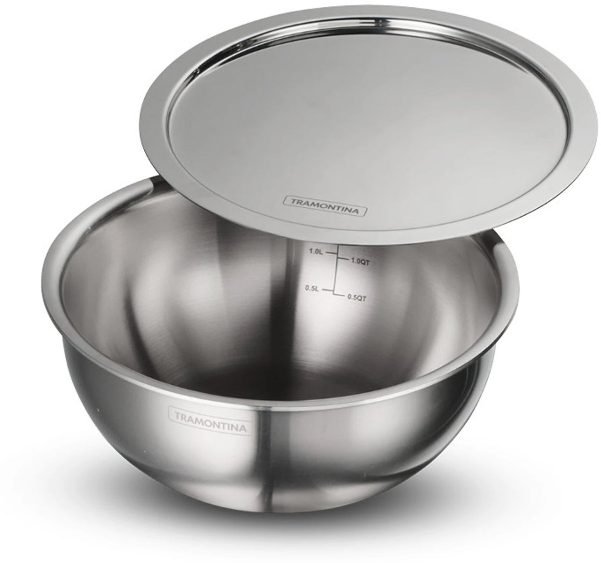 Tramontina Aeion Triply,Non toxic Tasla with Lid 3 L capacity 22 cm diameter (Triply, Stainless Steel, Induction Bottom)