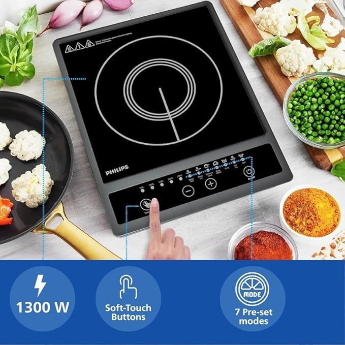 Philips HD4944/00 1500W Induction Cooktop Blue & Black