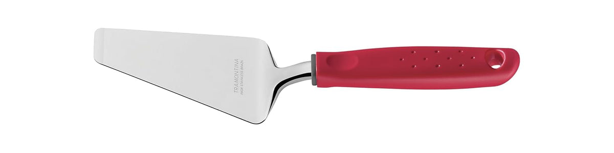 Tramontina Utilita Stainless-Steel Pizza Spatula – Red Polypropylene Handle – Ideal for Serving Pizza, Flatbread, Quesadillas, and Pastries.