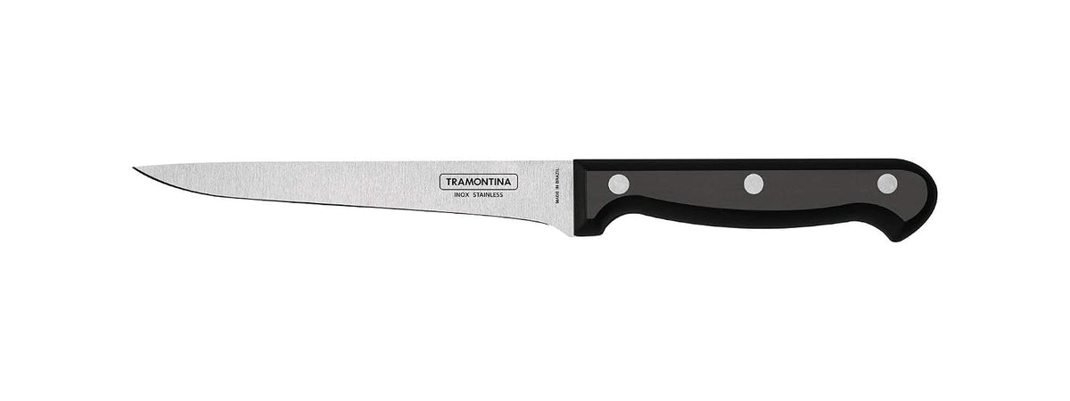 TRAMONTINA Ultracorte 6-Inch Boning Knife | Stainless Steel Blade | Black Polypropylene Handle | Dishwasher Safe | Antimicrobial Protection