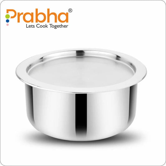 Prabha Elante Tri-ply Tope With Lid 28 CM