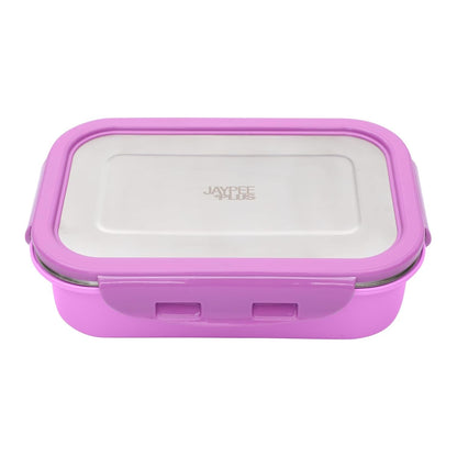 Jaypee Plus Captain Inner Stainless Steel Lunch Box for School Kids|Suitable for Office & Picnic |BPA Free |Spillproof Tiffin Box|Microwave Safe Without Lid |Purple,500 ml