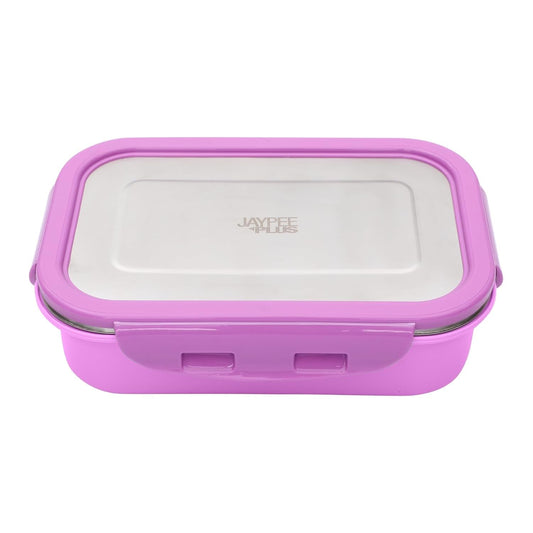 Jaypee Plus Captain Inner Stainless Steel Lunch Box for School Kids|Suitable for Office & Picnic |BPA Free |Spillproof Tiffin Box|Microwave Safe Without Lid |Purple,500 ml
