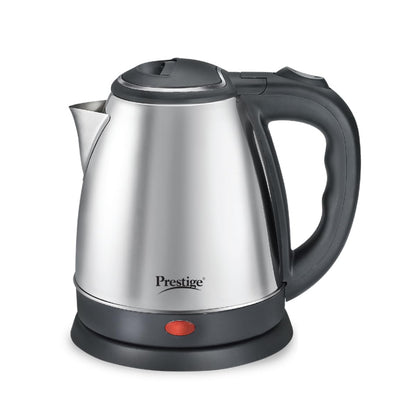 Prestige 1.5L PKOSS Stainless Steel Electric Kettle | 1350 Watts| Elegant Design | Cool-touch Handle and Lid | Automatic Cut-Off and Single-Touch Lid Locking | Black | 1Y Warranty | ISI Certified