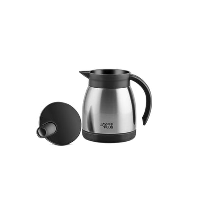 Jaypee Plus Elegant ISI Certified Stainless Steel Insulated Carafe 500 ml Kettle Double Wall Vacuum Flask Heat & Cold Retention | Easy to Carry for Kitchen, Office, Outdoor & Restaurant, Silver