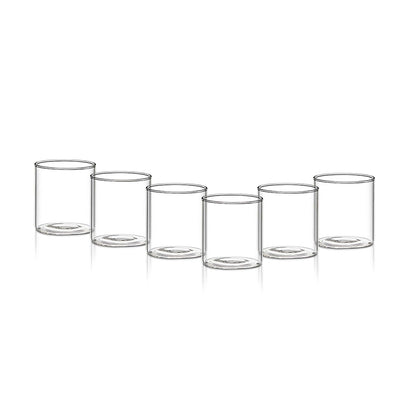 Borosil 205ml 6pc Vision Transparent Glass Set | Made in India Borosilicate Glass Tumblers for Drinking Water, Cold Drinks | Flame Proof, Microwave & Dishwasher Safe | for Daily use & Gifting.