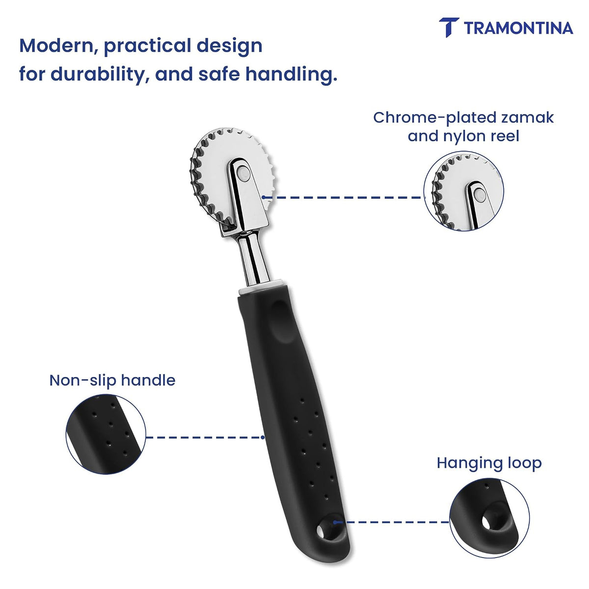 Tramontina Utilita Pastry Wheel 4 cm- Black