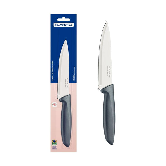 Tramontina Plenus 6-Inch Chef’s Knife – Stainless Steel Blade with Gray Polypropylene Handle, Dishwasher Safe, Multipurpose Kitchen Knife