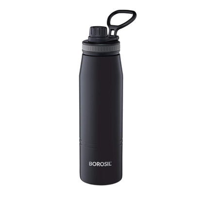 Borosil 900ml Gosports Black Stainless Steel Bottle