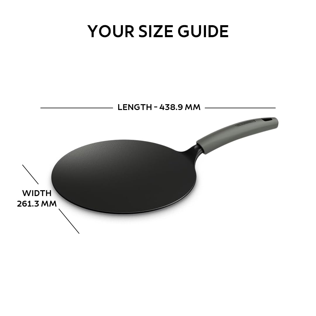 TRAMONTINA TITANEX 26cm Pre-Seasoned Cast Iron Concave Tawa