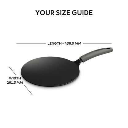 TRAMONTINA TITANEX 26cm Pre-Seasoned Cast Iron Concave Tawa