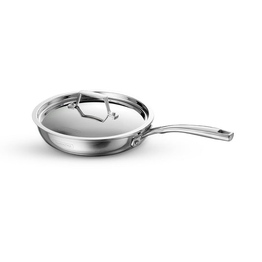 TRAMONTINA Stainless Steel Aeion Triply 20Cm Fry Pan with SS 304 Lid