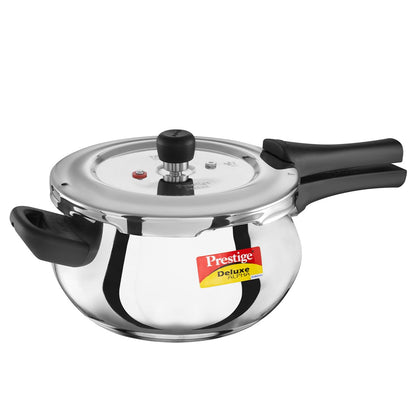 Prestige Svachh, 20268, 4 L, Alpha Junior Handi, With Deep Lid For Spillage Control, Stainless Steel, Silver, Outer Lid