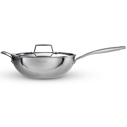 TRAMONTINA Aeion Triply 26cm / 3.7 L Wok with SS304 Lid Stir-Fry