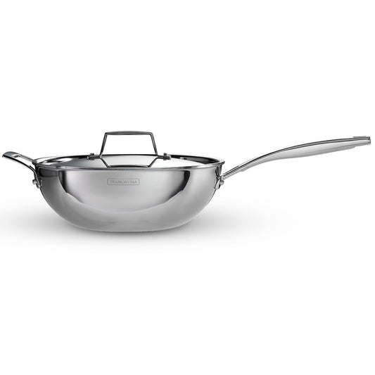 TRAMONTINA Aeion Triply 26cm / 3.7 L Wok with SS304 Lid Stir-Fry