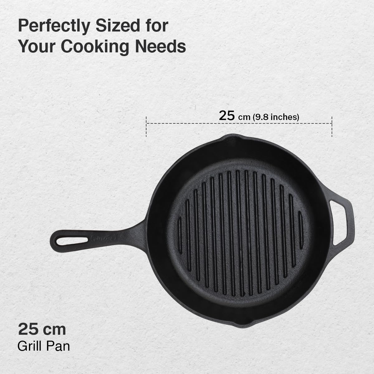 Prestige Cast Iron Grill Pan, 250 mm (Black)