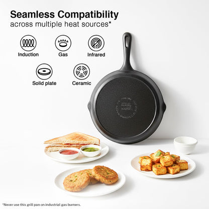 Prestige Cast Iron Grill Pan, 250 mm (Black)