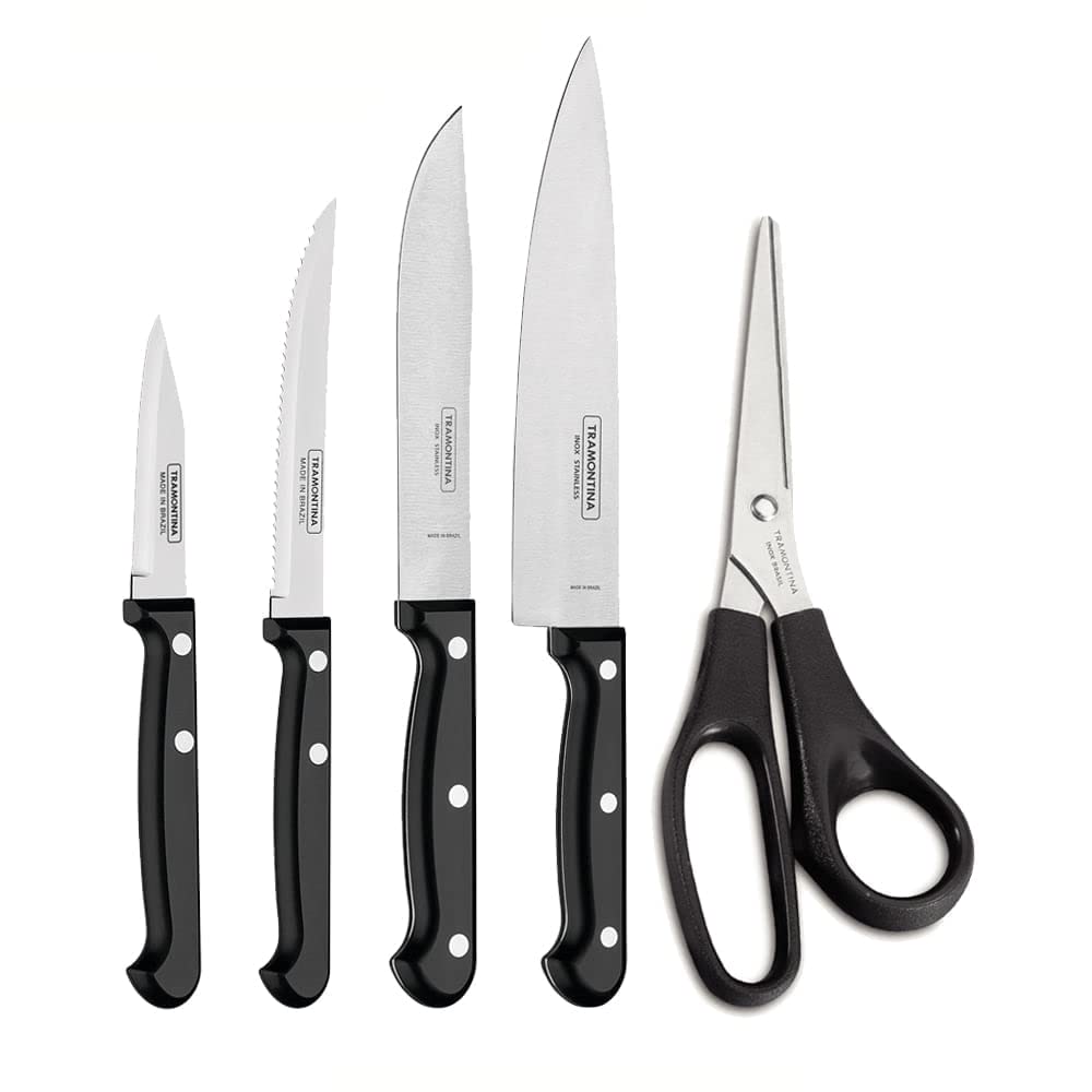 TRAMONTINA ULTRACORTE BLADE BLOCK SET OF 6