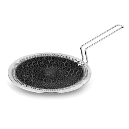 Prabha Tawa For Roti and Dosa 26CM | Hexacube Triply Stainless Steel Roti Tawa Resistant Surface |Induction Stove & Gas Compatible |Even Heat Distribution Home & Kitchen Cookware Pots & Pans Tawas Pan