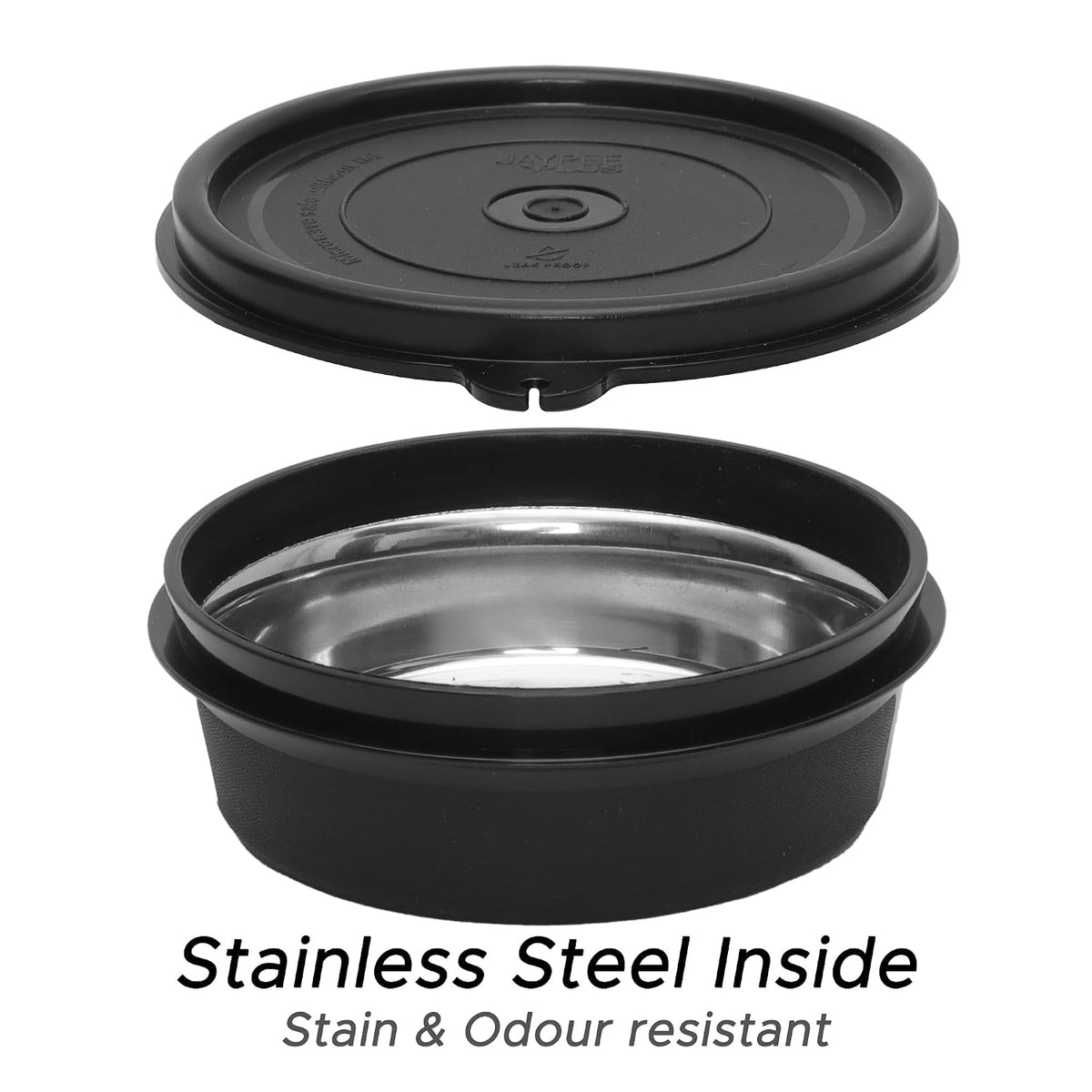 Jaypee Plus Meal Plus 1390 ml Stainless Steel Office Lunch Box | BPA Free, Microwave Safe & Spillproof Airtight 4 Containers | Includes Bottle, Spoon, Fork & Bag | Ideal for College & School (Blue)
