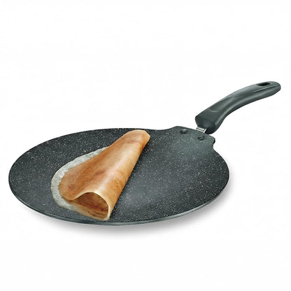 Prestige Omega Granite Non-Stick Dosa Tawa 30cm | Extra Thick Base (4.88 mm) | 5-Layer Coating | Gas & Induction Compatible | PFOA Free | Metal Spoon Friendly | Dishwasher Safe | 2Y Warranty | ISI