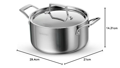 Tramontina AEION TriPly 20cm / 3.1L Stainless Steel Biryani Handi with Lid