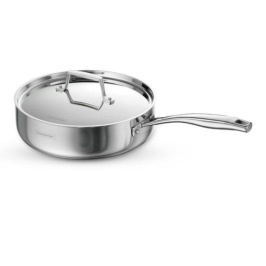 TRAMONTINA Aeion Triply 24cm / 2.8L Stainless Steel Saute Pan with Lid