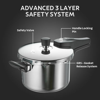 Tramontina Aeion+ 1.5L Triply Pressure Cooker | Outer Lid